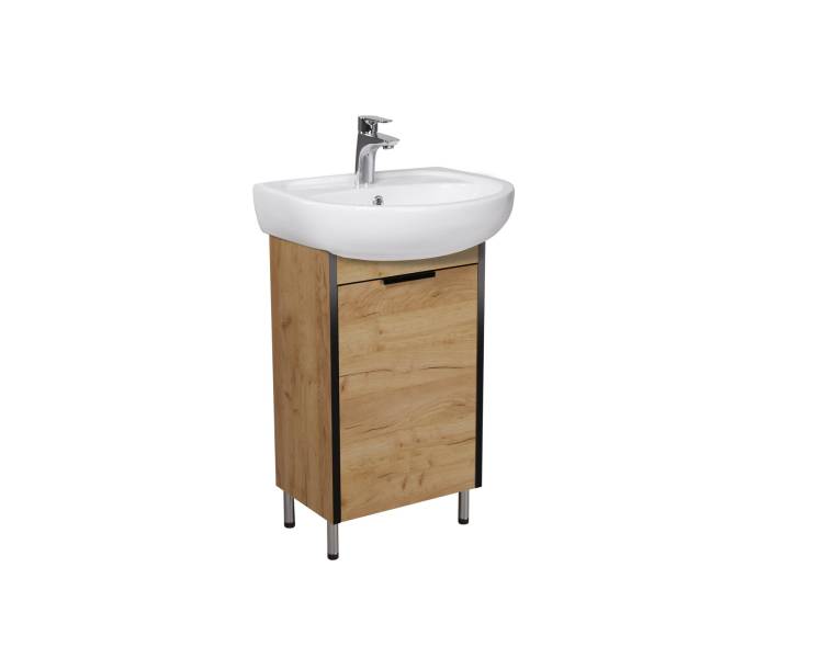 Тумба в ванную напольная MDD Dakota Craft 50 с умывальником Solo 50