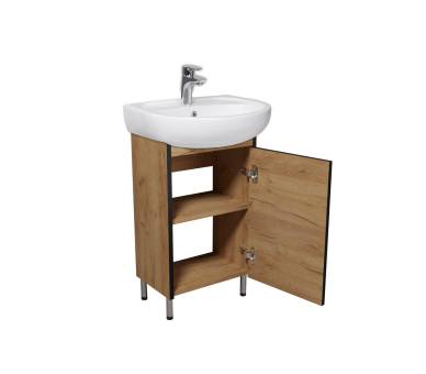 Тумба в ванную напольная MDD Dakota Craft 50 с умывальником Solo 50