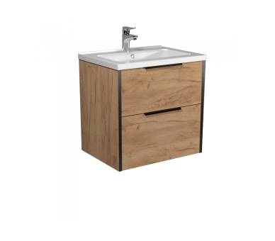 Тумба в ванную подвесная MDD Line Craft 60 с умывальником Rodeo 60
