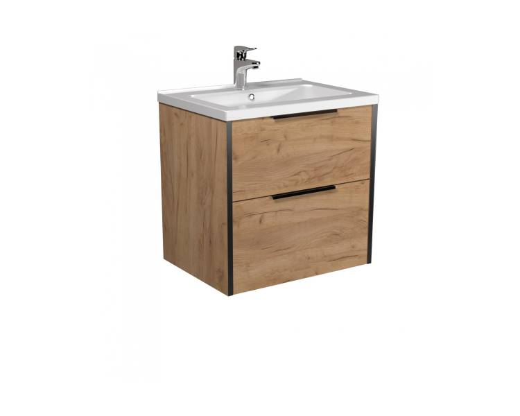 Тумба в ванную подвесная MDD Line Craft 60 с умывальником Rodeo 60