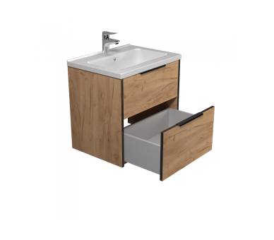 Тумба в ванную подвесная MDD Line Craft 60 с умывальником Rodeo 60