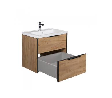 Тумба в ванную подвесная MDD Line Craft 60 с умывальником Cosmo 60