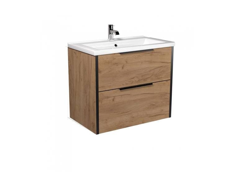 Тумба в ванную подвесная MDD Line Craft 70 с умывальником Cosmo 70