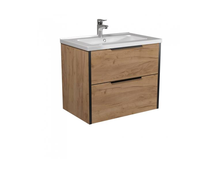 Тумба в ванную подвесная MDD Line Craft 80 с умывальником Rodeo 80