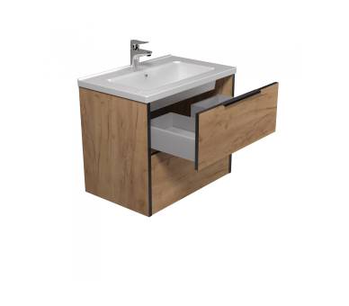 Тумба в ванную подвесная MDD Line Craft 80 с умывальником Rodeo 80