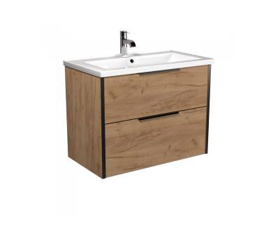 Тумба в ванную подвесная MDD Line Craft 80 с умывальником Cosmo 80