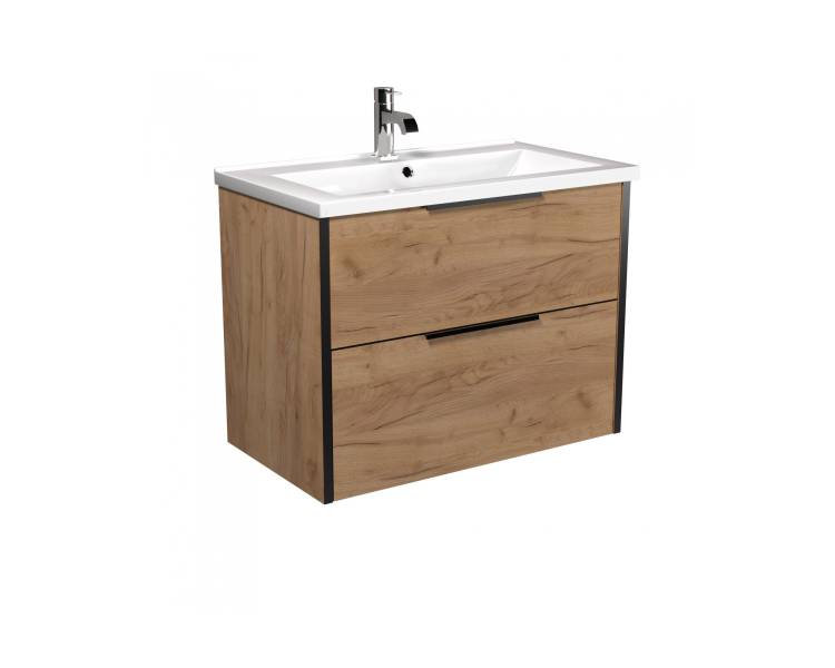Тумба в ванную подвесная MDD Line Craft 80 с умывальником Cosmo 80