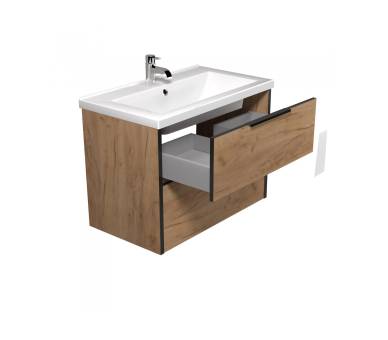 Тумба в ванную подвесная MDD Line Craft 80 с умывальником Cosmo 80