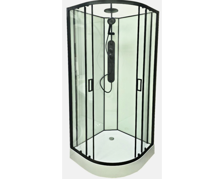 Душевой бокс Veronis BN-10-90 black 90x90x225 без крыши