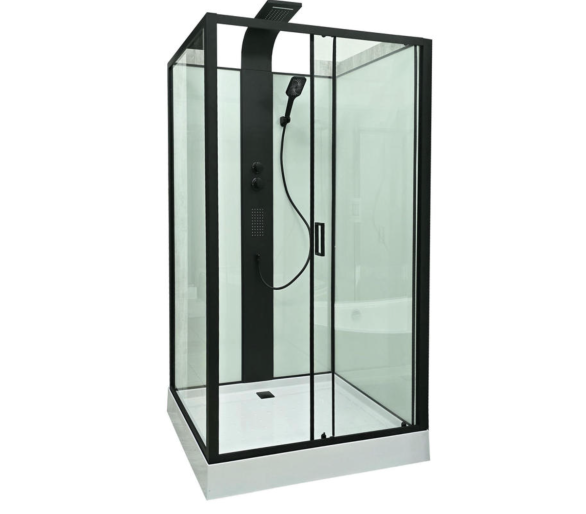 Душевой бокс Veronis BN-11-120 black 120x90x235 без крыши