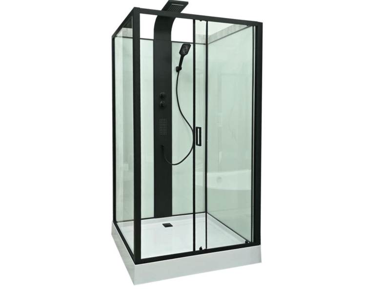 Душовий бокс Veronis BN-11-120 black 120х90х235 без даху