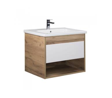 Тумба у ванну підвісна MDD Oslo Wood 70 з умивальником Creavit ID-70
