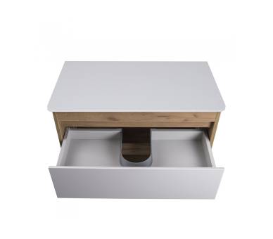 Тумба в ванную подвесная MDD Oslo Wood 80 со столешницей