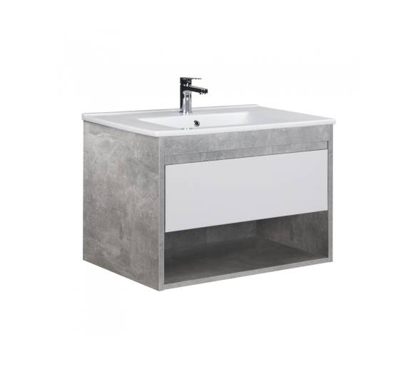Тумба в ванную подвесная MDD Oslo Loft 80 с умывальником Creavit SU-80