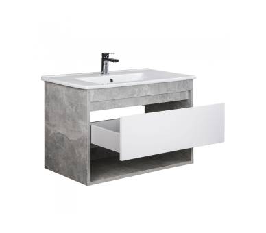 Тумба в ванную подвесная MDD Oslo Loft 80 с умывальником Creavit SU-80
