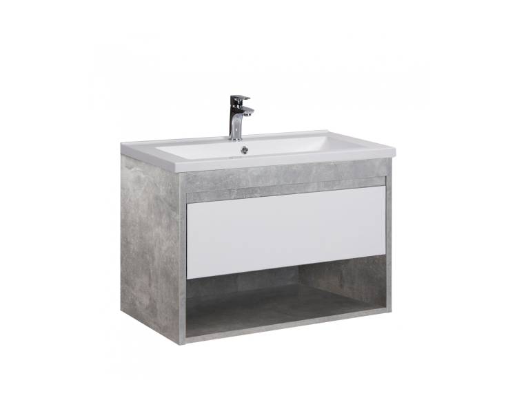 Тумба у ванну підвісна MDD Oslo Loft 80 з умивальником Cosmo 80