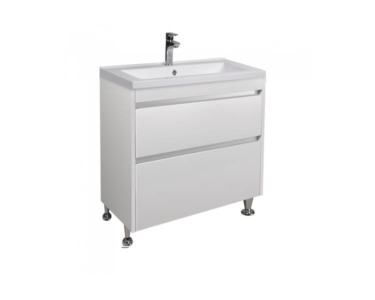 Тумба в ванную напольная MDD Prime 80 с умывальником Cosmo 80