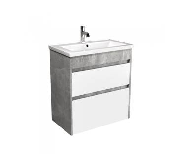 Тумба в ванную универсальная MDD Polo Loft 60-U с умывальником Cosmo 60