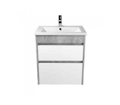 Тумба в ванную универсальная MDD Polo Loft 60-U с умывальником Cosmo 60