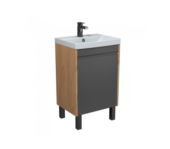 Тумба в ванную универсальная MDD Olive 50-U с умывальником Sempre 50