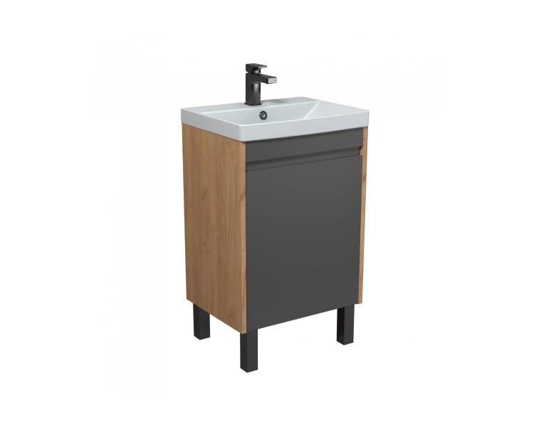 Тумба в ванную универсальная MDD Olive 50-U с умывальником Sempre 50