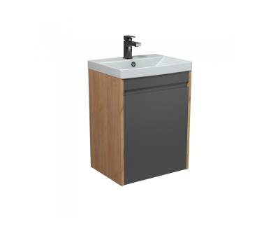 Тумба в ванную универсальная MDD Olive 50-U с умывальником Sempre 50