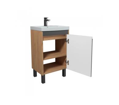 Тумба в ванную универсальная MDD Olive 50-U с умывальником Sempre 50