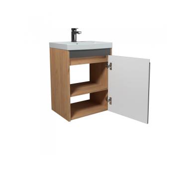 Тумба в ванную универсальная MDD Olive 50-U с умывальником Sempre 50