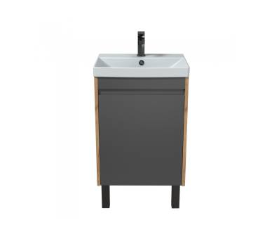 Тумба в ванную универсальная MDD Olive 50-U с умывальником Sempre 50