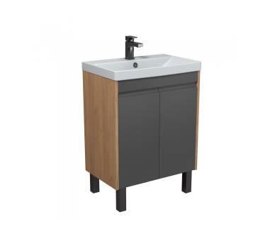 Тумба в ванную универсальная MDD Olive 60-U с умывальником Sempre 60