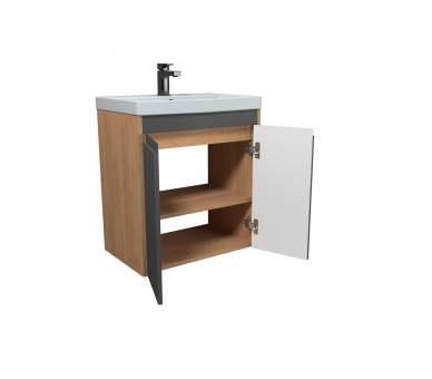 Тумба в ванную универсальная MDD Olive 60-U с умывальником Sempre 60