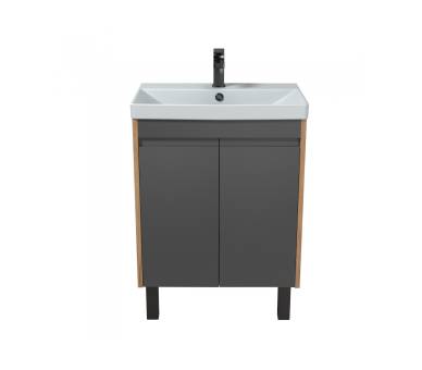Тумба в ванную универсальная MDD Olive 60-U с умывальником Sempre 60