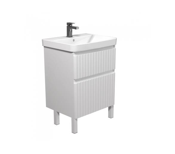 Тумба в ванную универсальная MDD Fluffy 60-U с умывальником Vivace 60