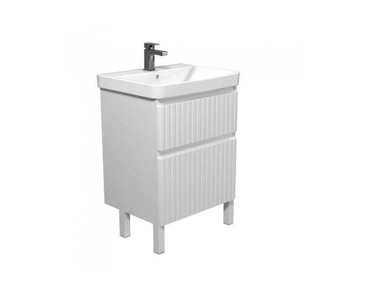 Тумба в ванную универсальная MDD Fluffy 60-U с умывальником Vivace 60