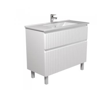 Тумба в ванную универсальная MDD Fluffy 100-U с умывальником Vivace 100