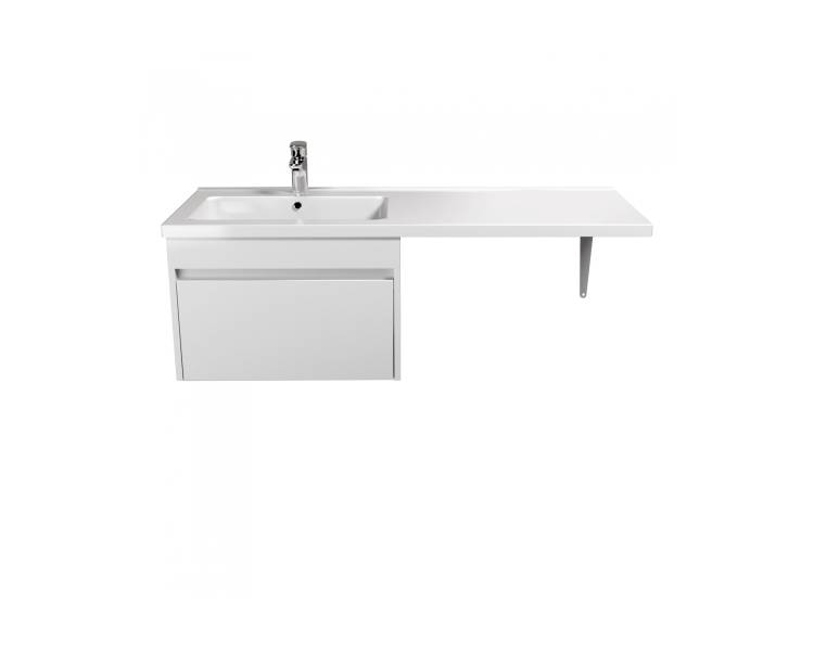 Тумба в ванную подвесная MDD Wing 60-А-W с умывальником Rodeo 120 L