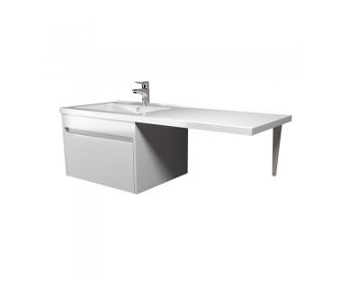 Тумба в ванную подвесная MDD Wing 60-А-W с умывальником Rodeo 120 L