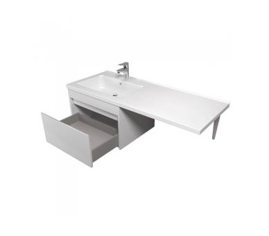 Тумба в ванную подвесная MDD Wing 60-А-W с умывальником Rodeo 120 L