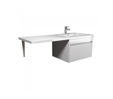 Тумба в ванную подвесная MDD Wing 60-А-W с умывальником Rodeo 120 R
