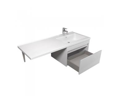 Тумба в ванную подвесная MDD Wing 60-А-W с умывальником Rodeo 120 R
