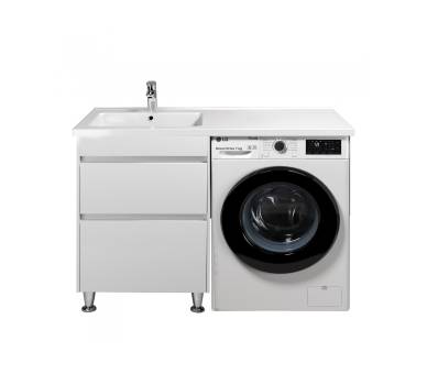 Тумба у ванну підлогова MDD Wing 60-W з умивальником Rodeo 120 L