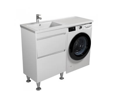 Тумба у ванну підлогова MDD Wing 60-W з умивальником Rodeo 120 L