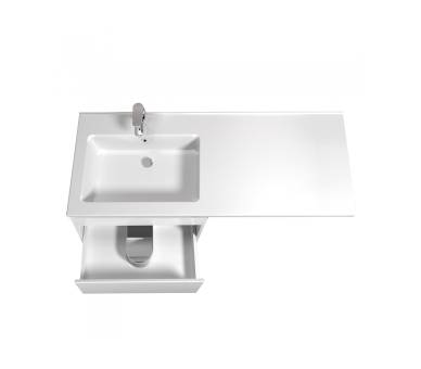 Тумба в ванную напольная MDD Wing 60-W с умывальником Rodeo 120 L
