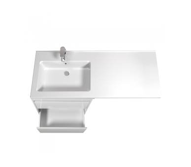 Тумба у ванну підлогова MDD Wing 60-W з умивальником Rodeo 120 L