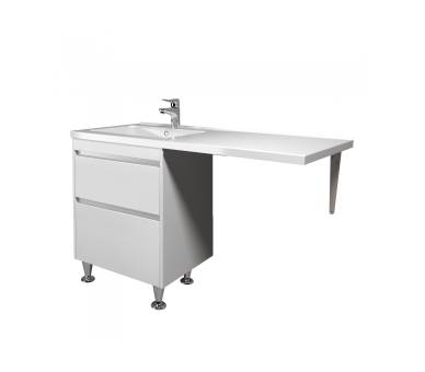 Тумба у ванну підлогова MDD Wing 60-W з умивальником Rodeo 120 L