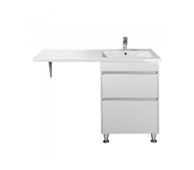 Тумба в ванную напольная MDD Wing 60-W с умывальником Rodeo 120 R