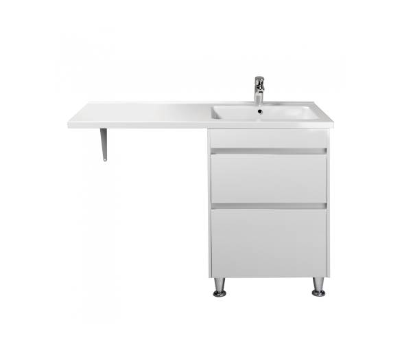 Тумба в ванную напольная MDD Wing 60-W с умывальником Rodeo 120 R