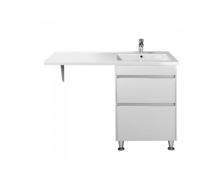 Тумба в ванную напольная MDD Wing 60-W с умывальником Rodeo 120 R