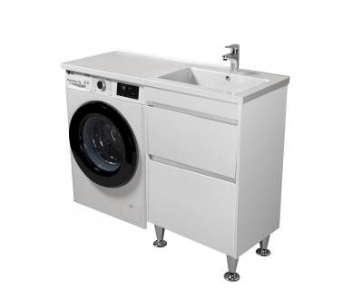 Тумба в ванную напольная MDD Wing 60-W с умывальником Rodeo 120 R