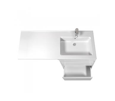 Тумба в ванную напольная MDD Wing 60-W с умывальником Rodeo 120 R